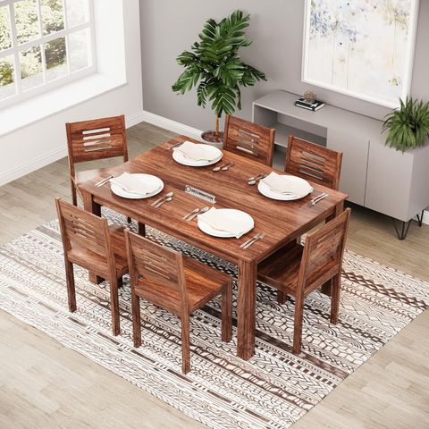Juliana Solid Wood Dining Table - Decornation inside Affordable Solid Wood Dining Table Indonesia